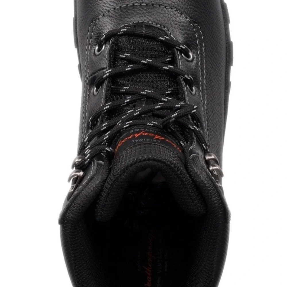 Weatherpro Men's Black Safety Work Boot with Rugged Traction